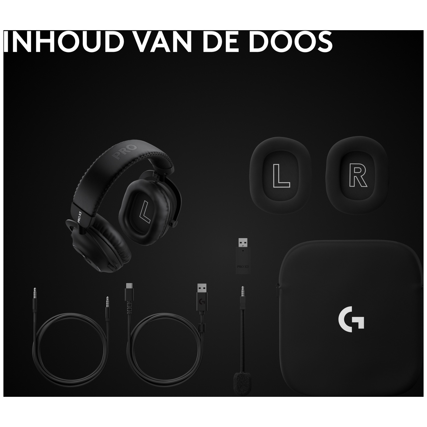 LOGITECH G PRO X3 LIGHTSPEED Over-ear Gaming-headset Zwart
