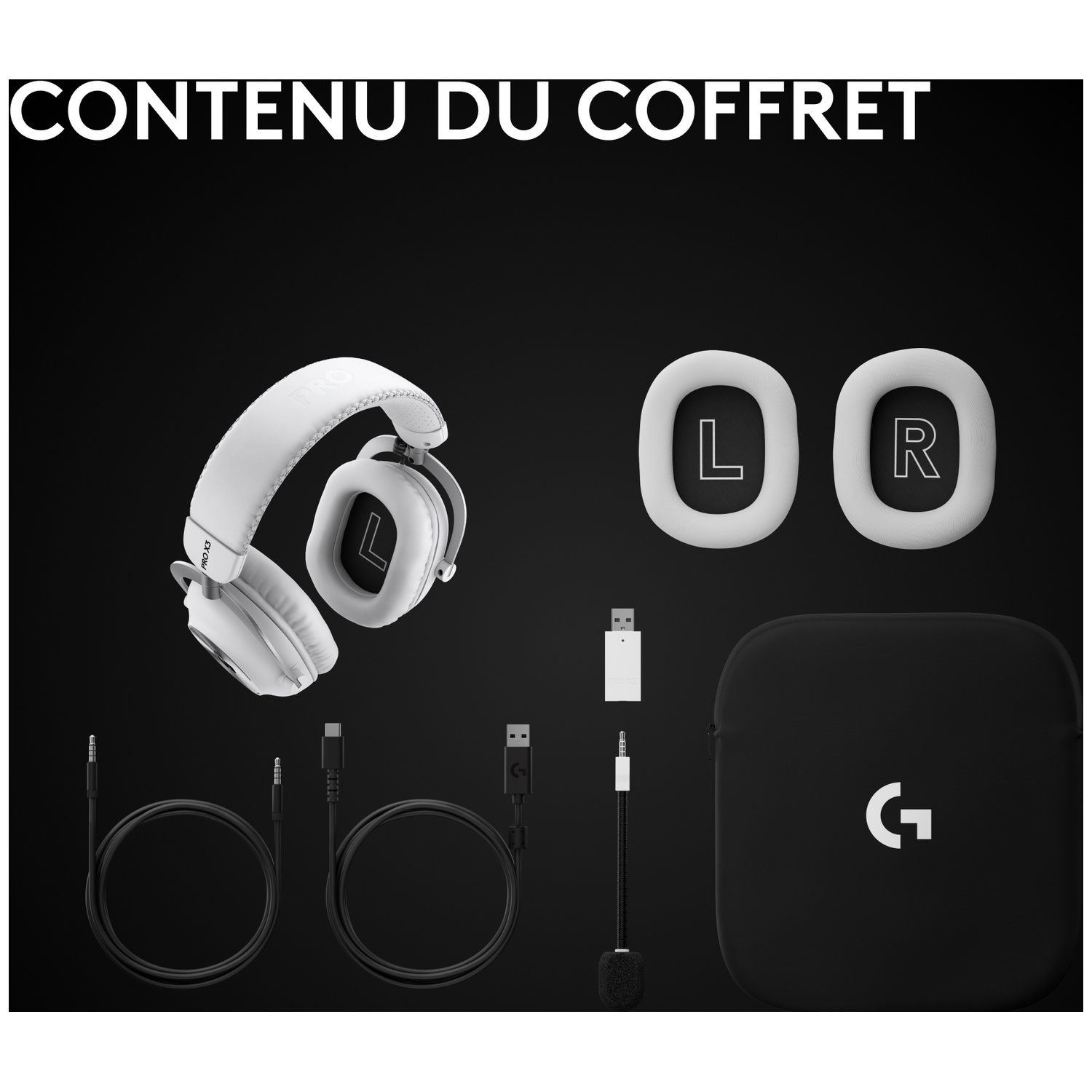 LOGITECH G PRO X3 LIGHTSPEED Over-ear Casque gaming Blanc