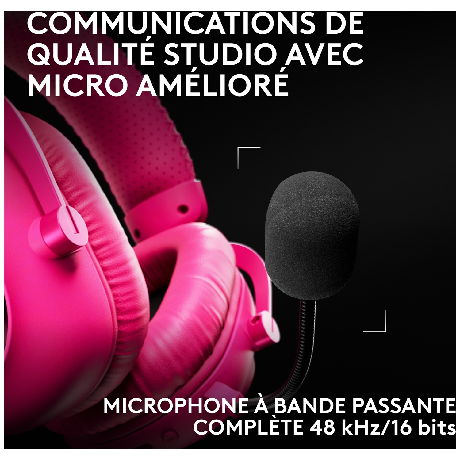 LOGITECH G PRO X3 LIGHTSPEED Over-ear Casque gaming Magenta