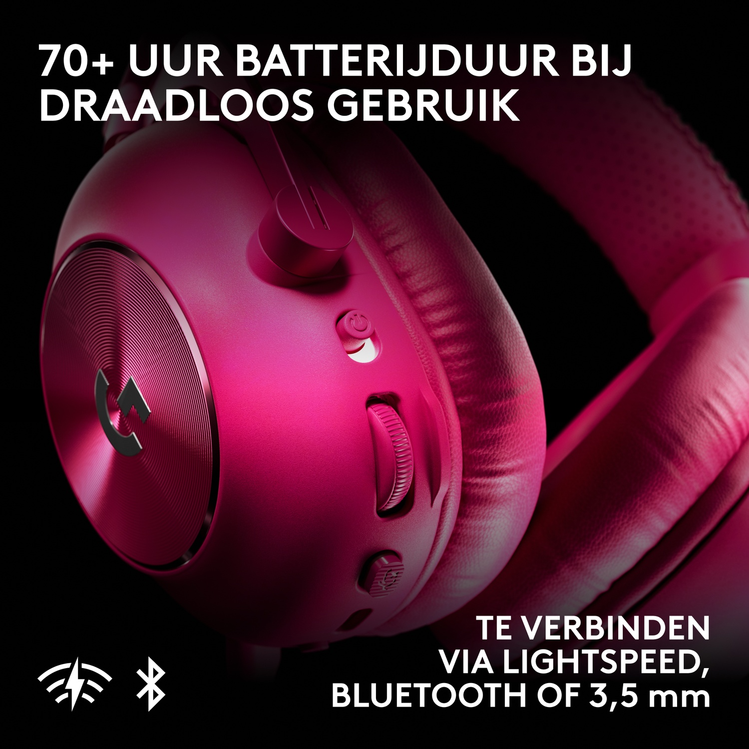 LOGITECH G PRO X3 LIGHTSPEED Wireless Gaming Headset Magenta Over-ear Gaming-headset Magenta