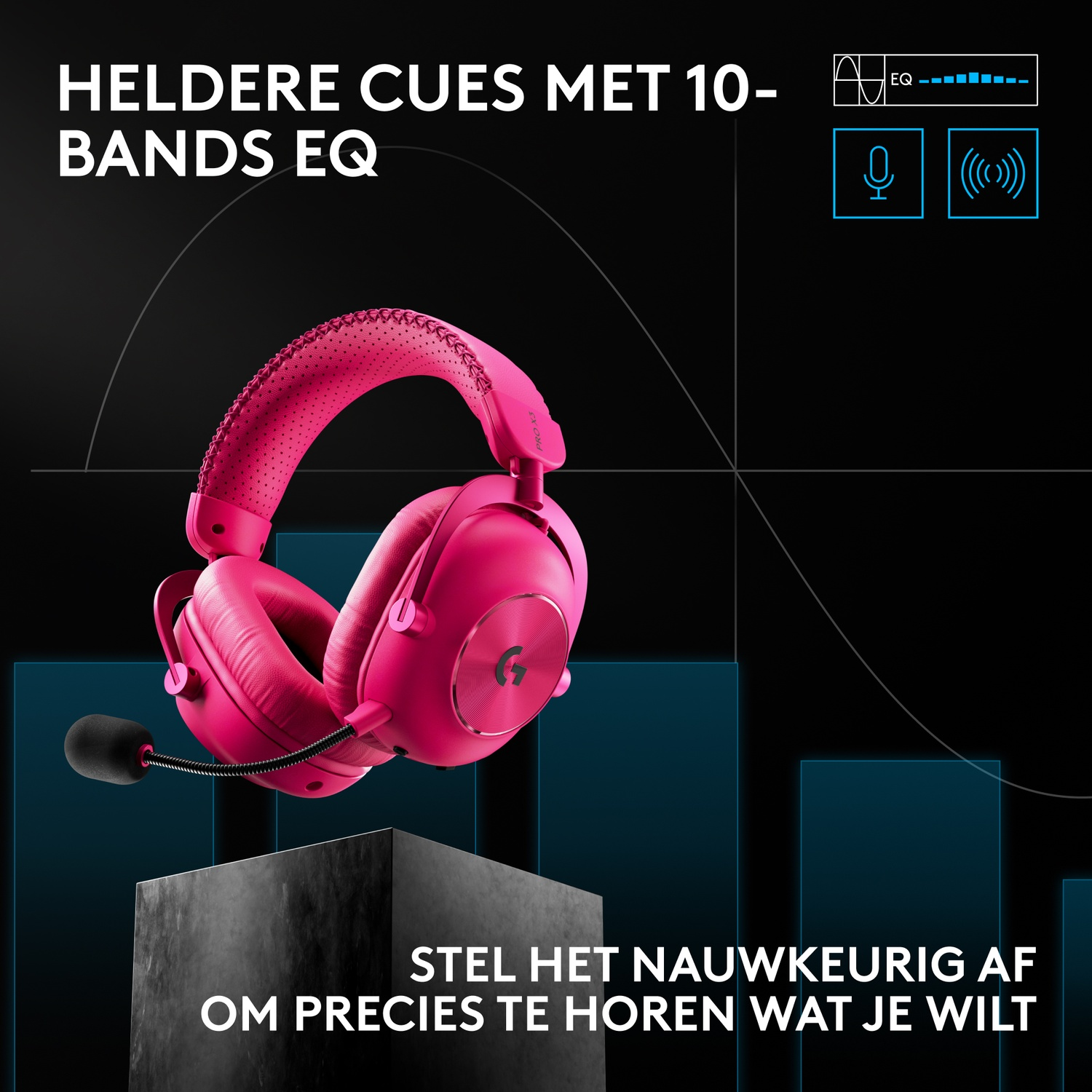 LOGITECH G PRO X3 LIGHTSPEED Wireless Gaming Headset Magenta Over-ear Gaming-headset Magenta