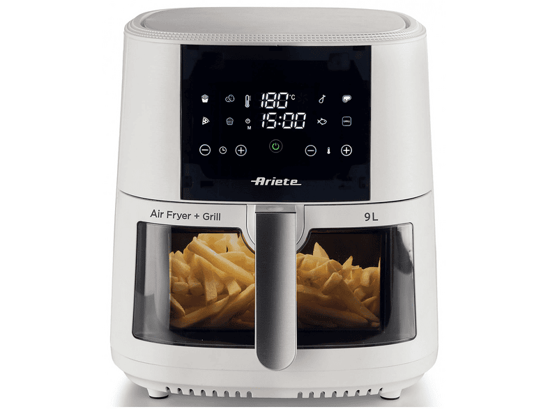 ARIETE AIR FRYER 9 FRIGGITRICE AD ARIA, capacità l, Max potenza 1500 W, Bianco