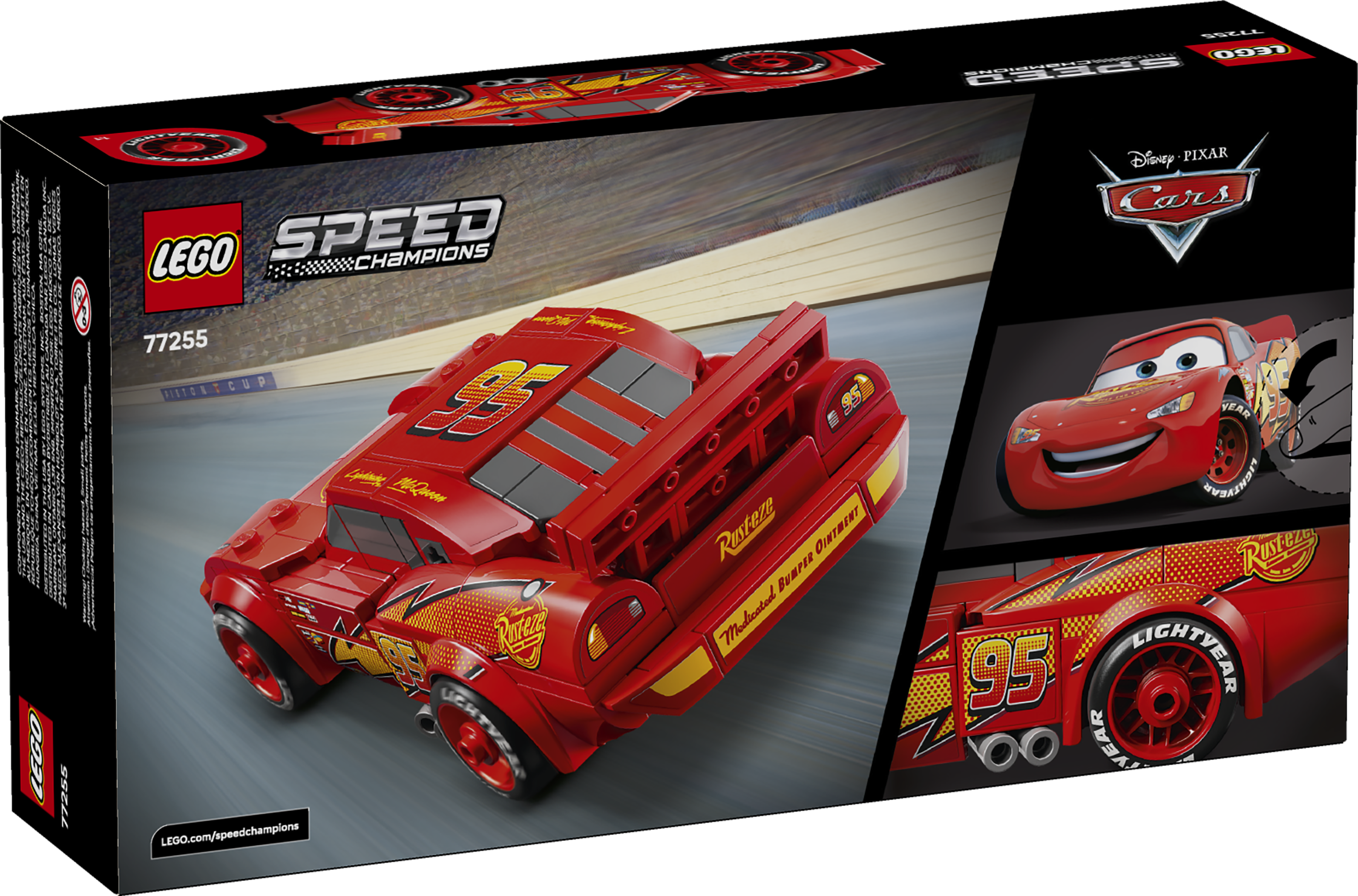 Set Lego Speed Champions avec une voiture de course rouge Flash McQueen de Disney Cars.