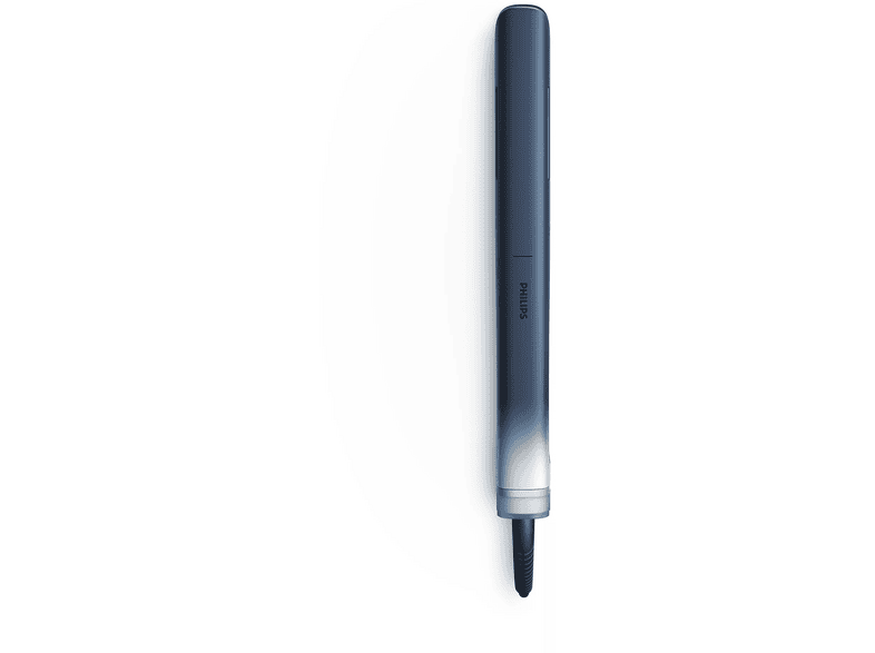 Plancha de pelo - Philips Aqua Edition 9000 BHS956/00, SenseIQ, placas cerámicas, alisa y crea ondas, iones agua, azul oscuro