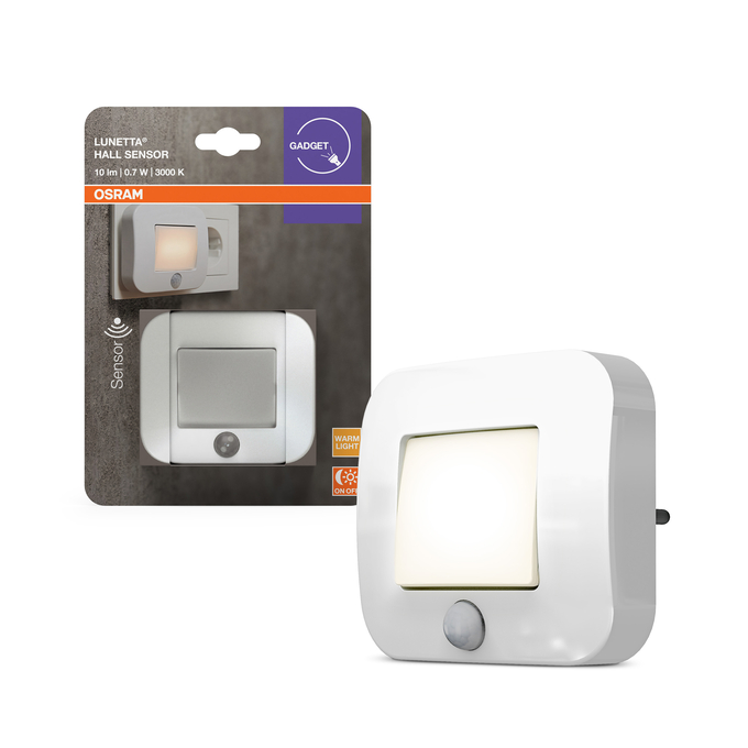 Osram Lunetta Hall Sensor LED éjszakai fény mozgásérzékelővel a csomagolásban.