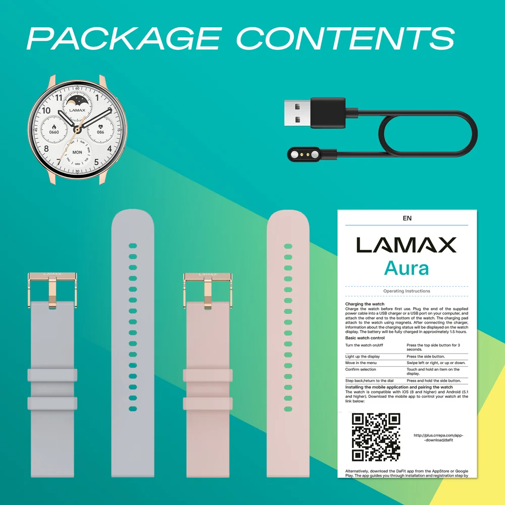 LAMAX Aura okosóra, rózsaarany (8596687004001)