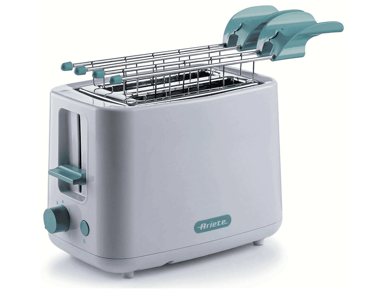 Tostapane ARIETE toaster, Potenza 760 W, Numero di fessure per tostare 2, Livelli tostatura 7 , Sistema sollevamento, Raccoglitore briciole, BIANCO