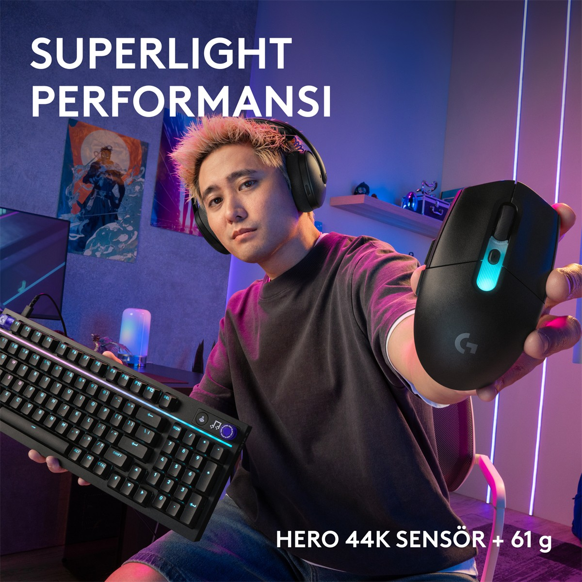 LOGITECH G305 X Superlight Lightspeed Kablosuz Oyuncu Mouse Siyah