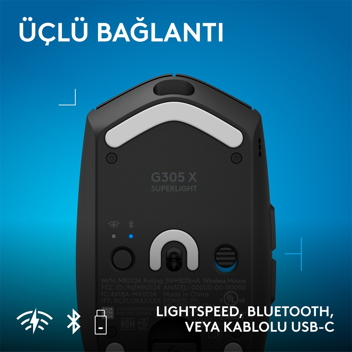 LOGITECH G305 X Superlight Lightspeed Kablosuz Oyuncu Mouse Siyah