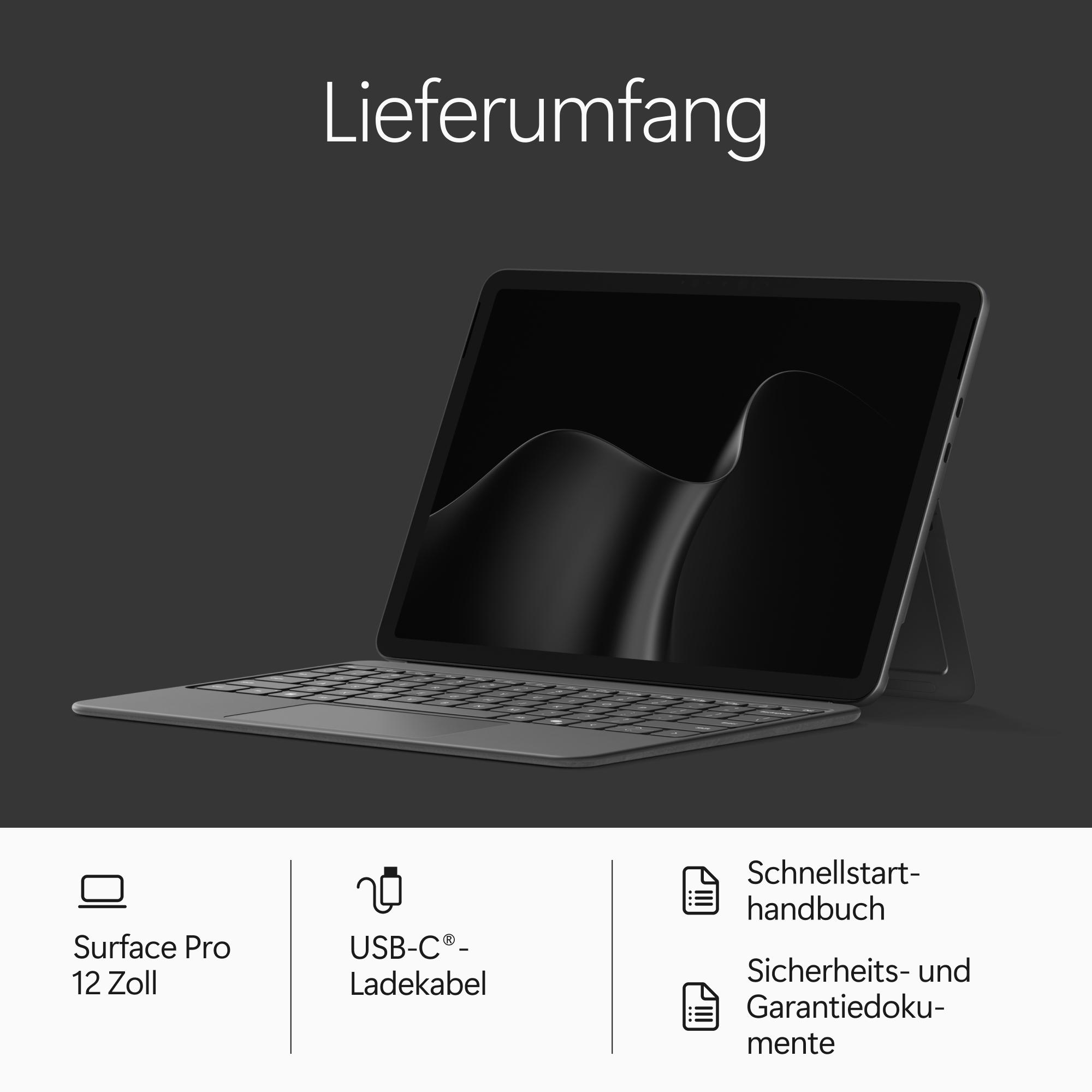 MICROSOFT Surface Pro 12 Tablet Convertible, 12 Zoll, Qualcomm Snapdragon X2 Plus, 16 GB, 512 GB, Windows 11 Home, Adreno™ Onboard Graphics