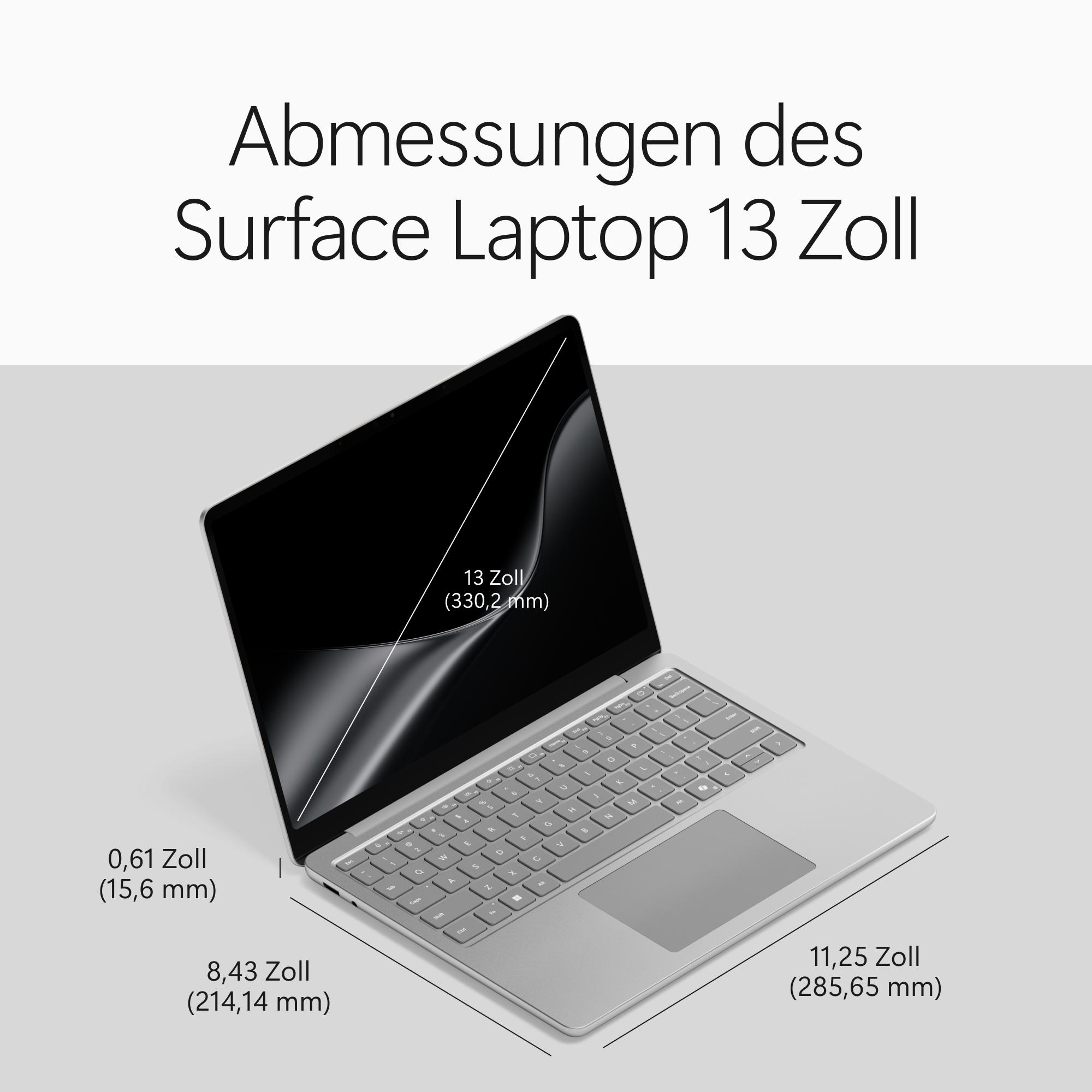 MICROSOFT Surface Laptop 13 Notebook, 13 Zoll, Qualcomm Snapdragon X2 Plus Prozessor, 16 GB, 256 GB, Windows 11 Home, Adreno™ Onboard Graphics