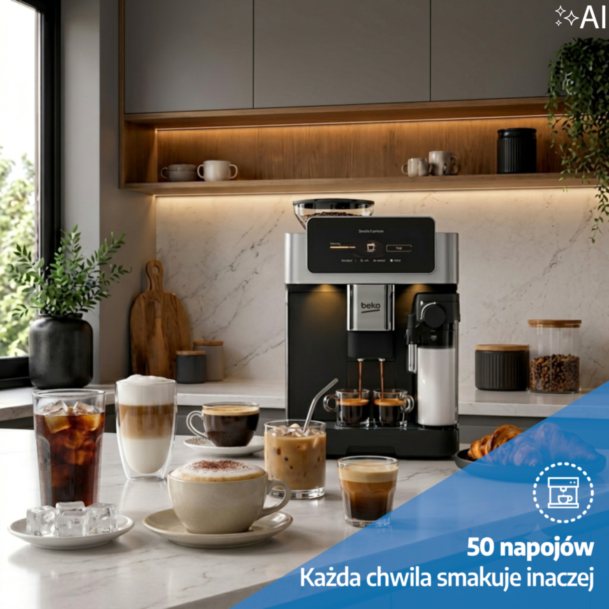 Ekspres ciśnieniowy BEKO CEG 8564 X Czarno-srebrny