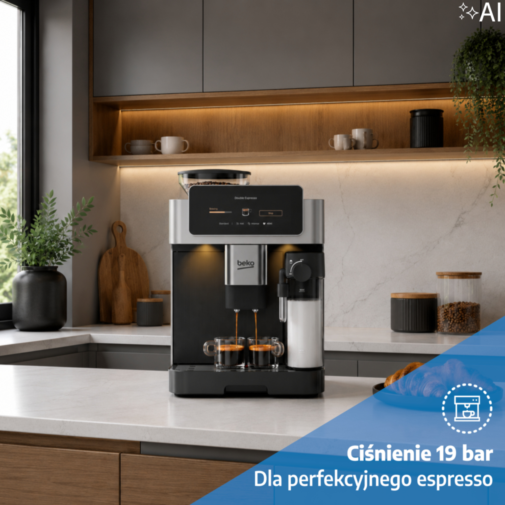 Ekspres ciśnieniowy BEKO CEG 8564 X Czarno-srebrny