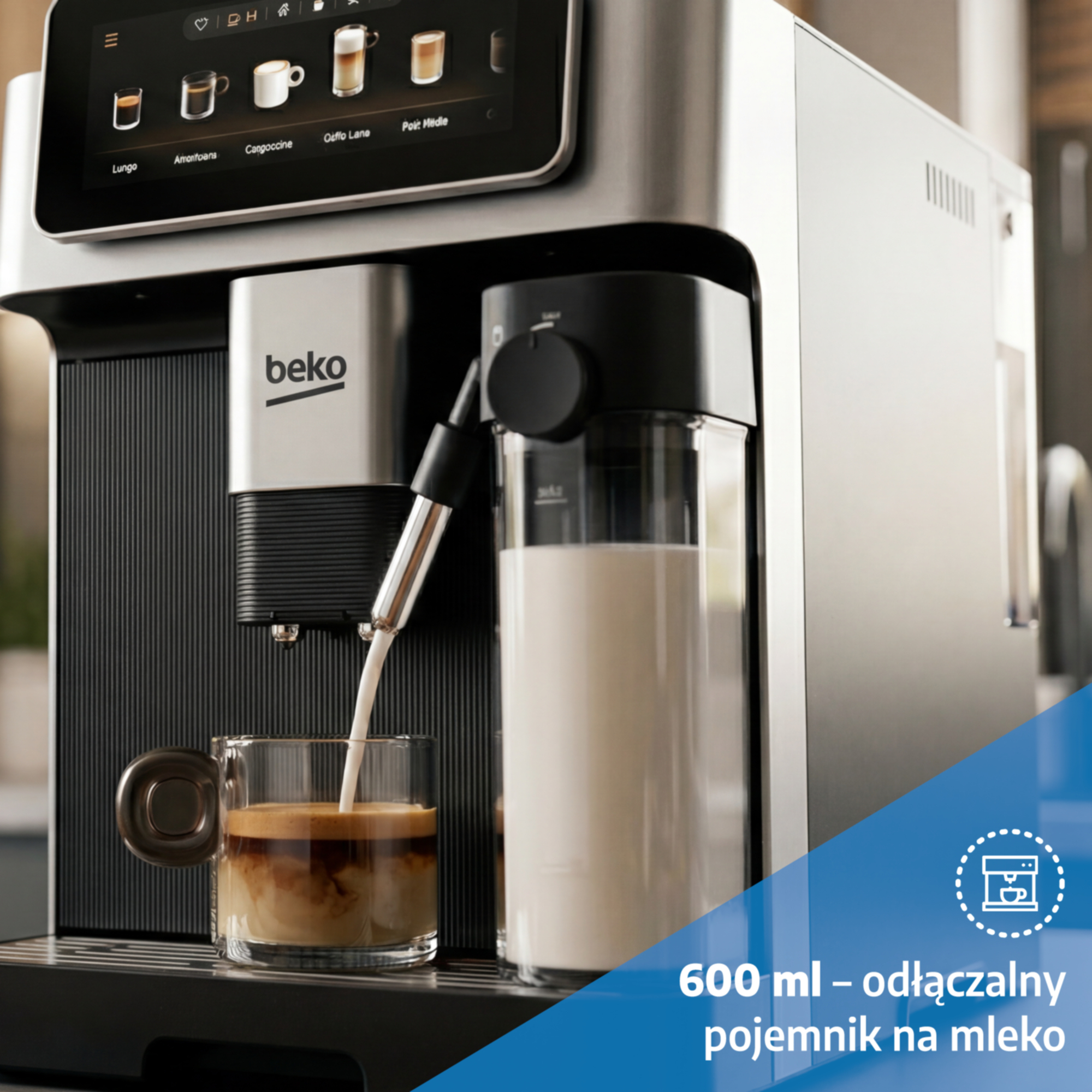 Ekspres ciśnieniowy BEKO CEG 8564 X Czarno-srebrny