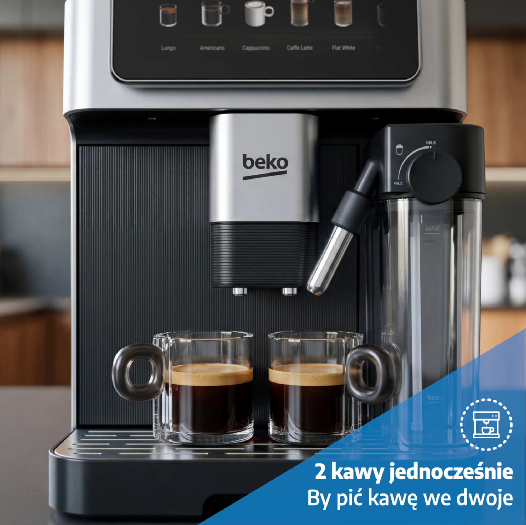 Ekspres ciśnieniowy BEKO CEG 8564 X Czarno-srebrny