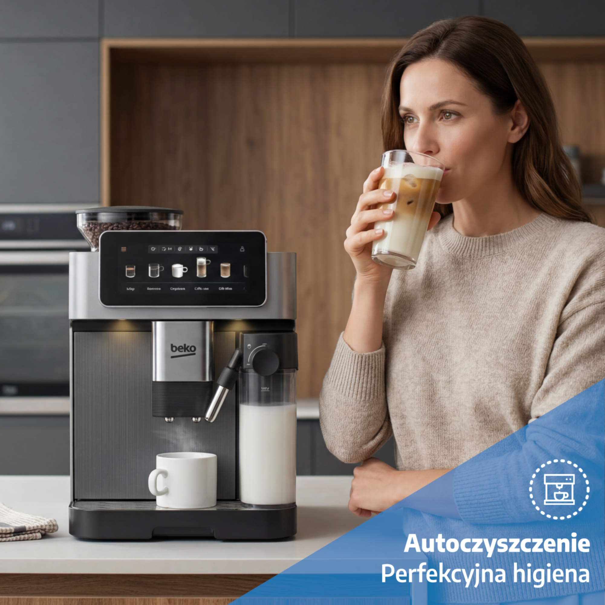 Ekspres ciśnieniowy BEKO CEG 8564 X Czarno-srebrny