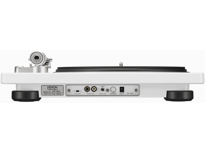 Denon DP-400 HiFi-Plattenspieler mit automatischem Geschwindigkeitssensor, Weiß — Foto 4 von 4