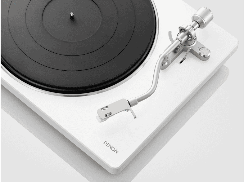 Denon DP-400 HiFi-Plattenspieler mit automatischem Geschwindigkeitssensor, Weiß — Foto 2 von 4