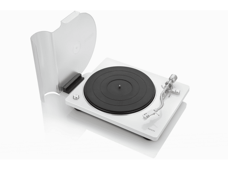 Denon DP-400 HiFi-Plattenspieler mit automatischem Geschwindigkeitssensor, Weiß — Foto 3 von 4