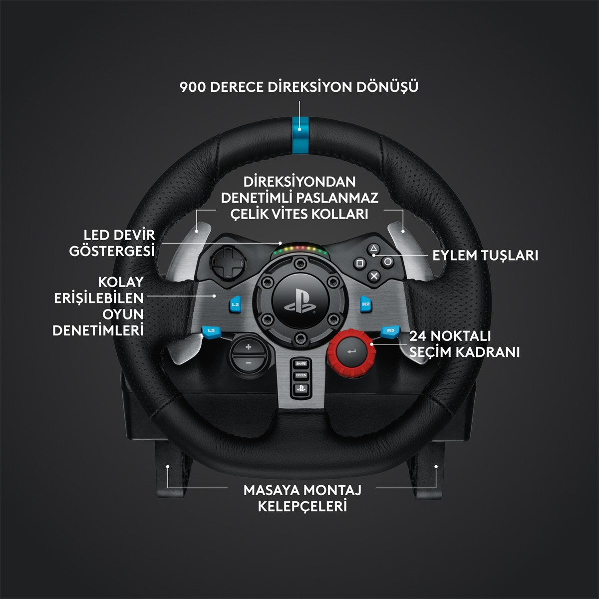 LOGITECH G G29 SE Driving Force Yarış Direksiyonu Pedal ve Vites Seti 991-000557 