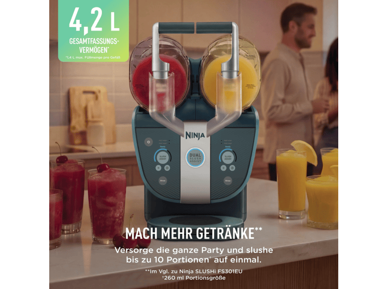 Ninja FS702EUGN Slushi Twist Slush-Eismaschine (500 Watt, 1,42 l, Grün) — Foto 5 von 5