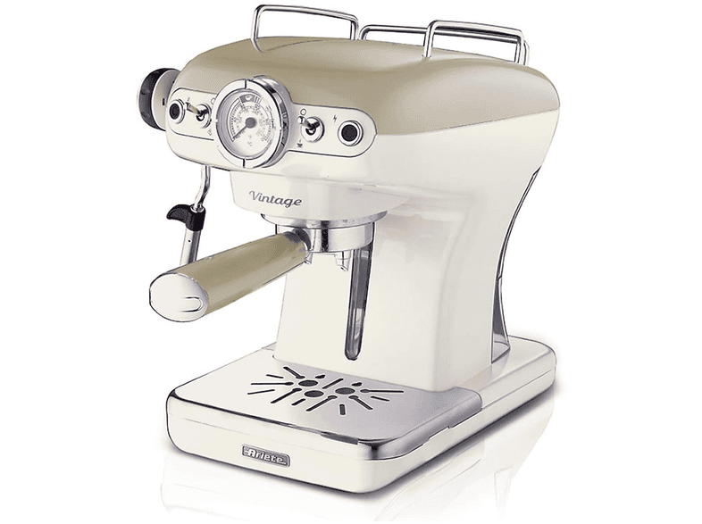 MACCHINA CAFFÉ ARIETE ESPRESSO VINTAGE, Compatibile con Macinato e Cialde, Pressione pompa 15 bar, Potenza 850 W, Serbatoio acqua 0,9 l, Disattivazione automatica, BEIGE