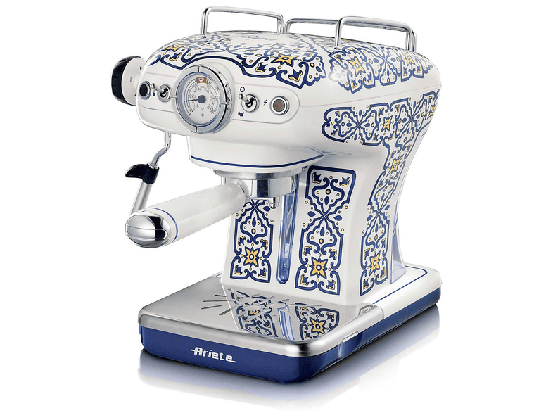 MACCHINA CAFFÈ ESPRESSO ARIETE CAPRI, Compatibile con Macinato e Cialde, Pressione pompa 15 bar, Potenza 850 W, Serbatoio acqua 0,9 l, MULTICOLORE