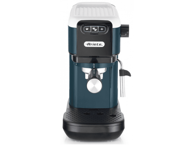 MACCHINA CAFFÈ ESPRESSO ARIETE CAFFE' ESPRESSO, Compatibile con Macinato e Cialde, Pressione pompa 15 bar, Potenza 1300 W, Serbatoio acqua 1,1 l, Disattivazione automatica, Bianco