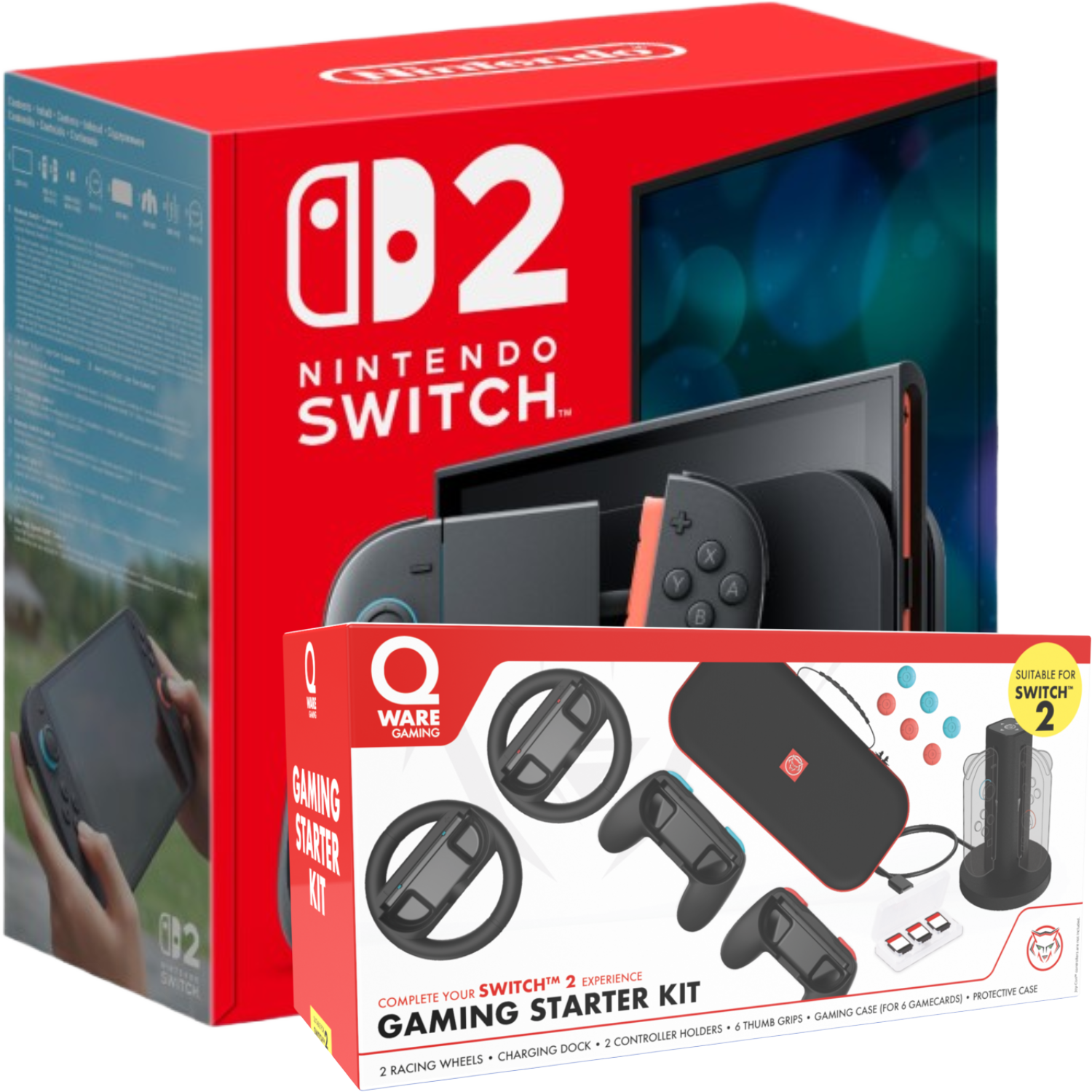 Nintendo Switch 2 + Qware Starter Kit Gamingbundel