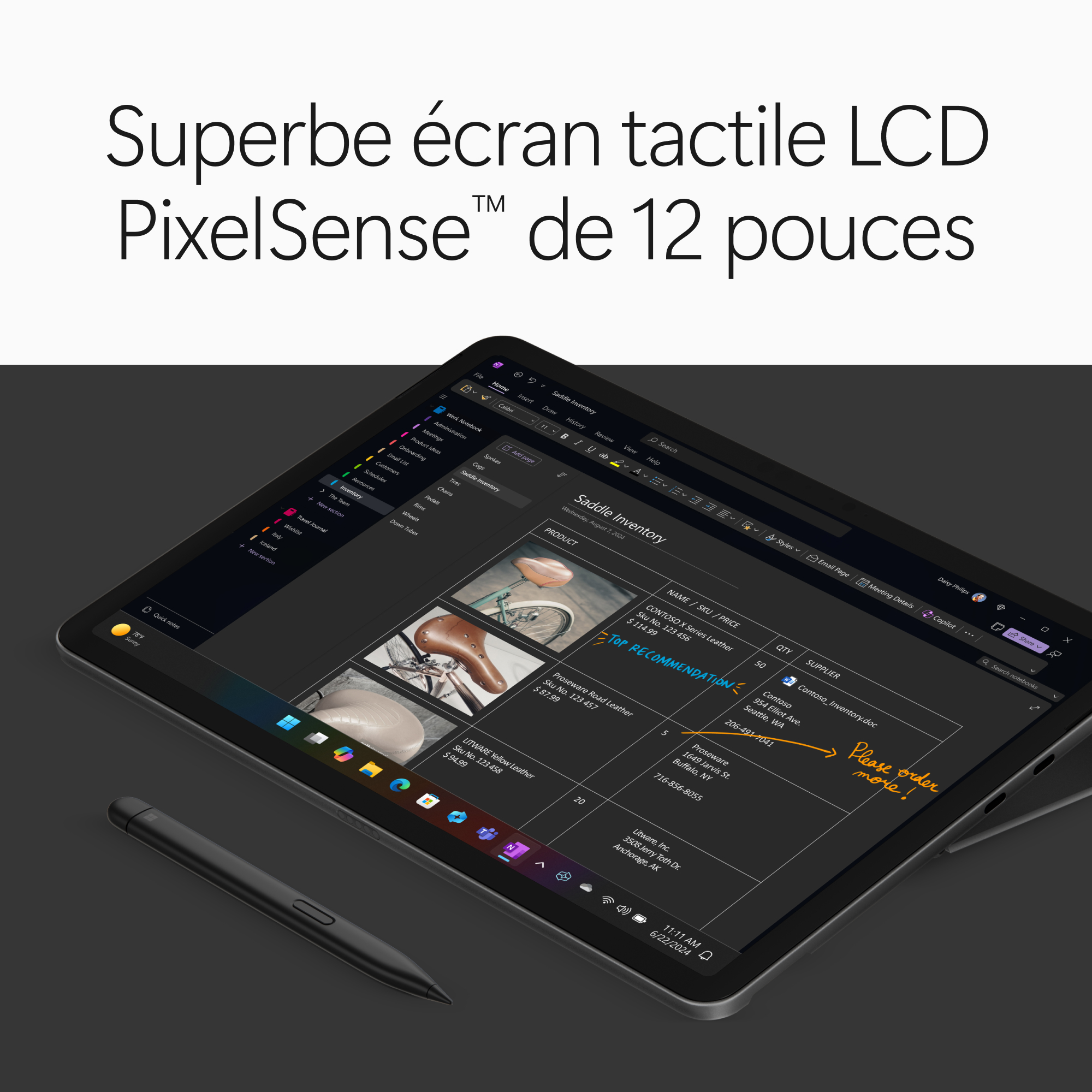 MICROSOFT Surface Pro, 12" LCD, Snapdragon® X2 Plus (6 cœurs), 16Go RAM, 256Go UFS, Noir, Windows 11 Home, Dernier modèle (2e édition)