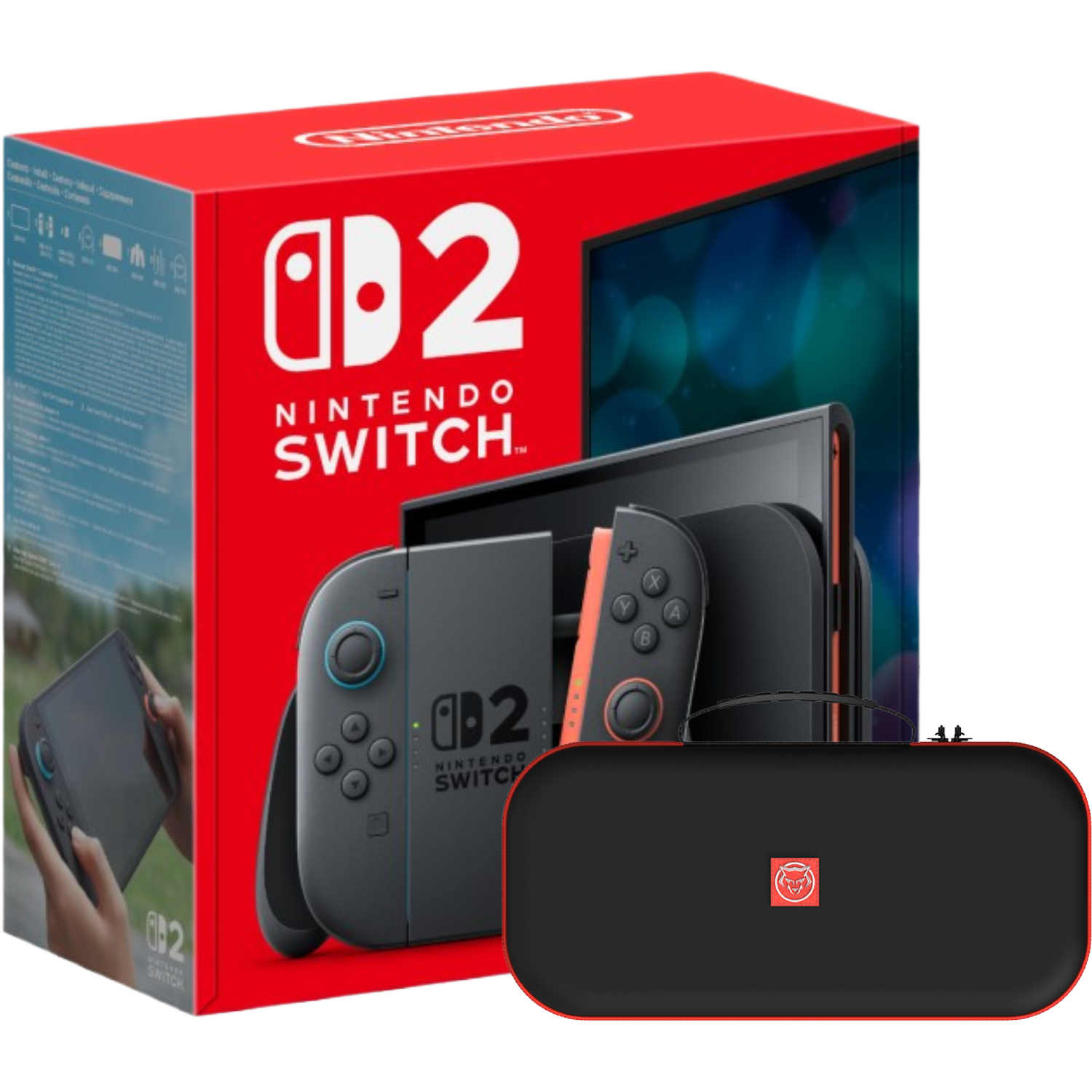 Nintendo Switch 2 + Qware Zwart Case Gamingbundel