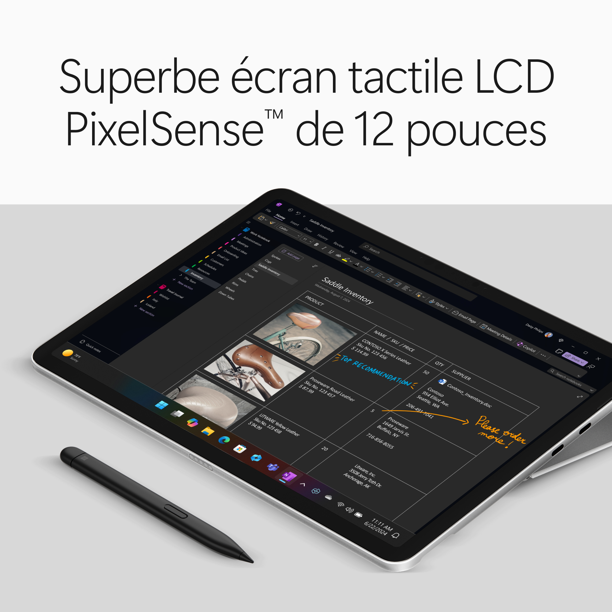 MICROSOFT Surface Pro, 12" LCD, Snapdragon® X2 Plus (6 cœurs), 16Go RAM, 256Go UFS, Platine, Windows 11 Home, Dernier modèle (2e édition)