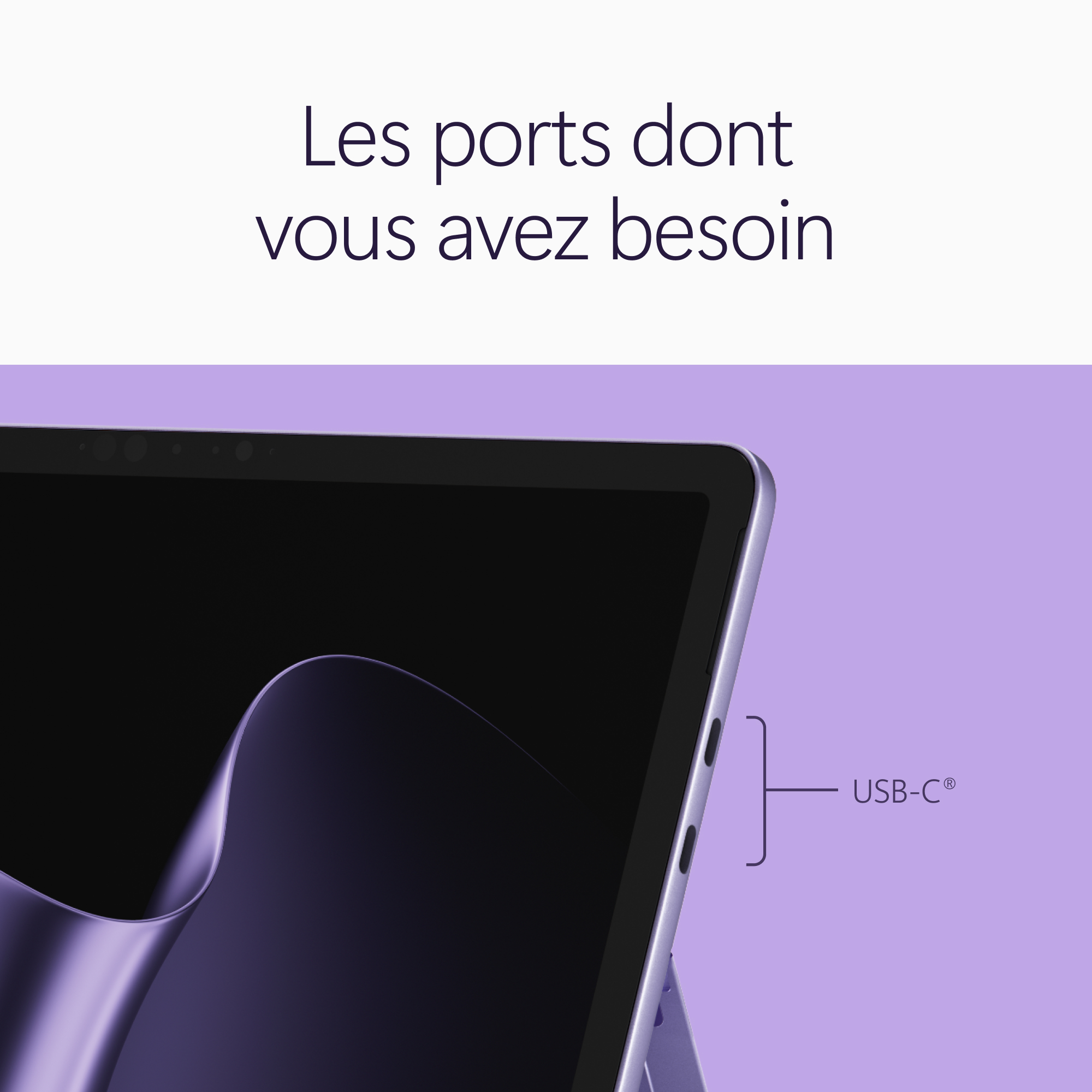 MICROSOFT Surface Pro, 12" LCD, Snapdragon® X2 Plus (6 cœurs), 16Go RAM, 512Go UFS, Violet, Windows 11 Home, Dernier modèle (2e édition)