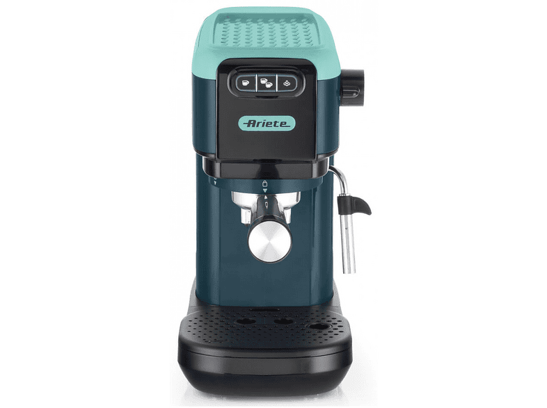 MACCHINA CAFFÈ ESPRESSO ARIETE CAFFE' ESPRESSO, Compatibile con Macinato e Cialde, Pressione pompa 15 bar, Potenza 1300 W, Serbatoio acqua 1,1 l, Disattivazione automatica, Verde
