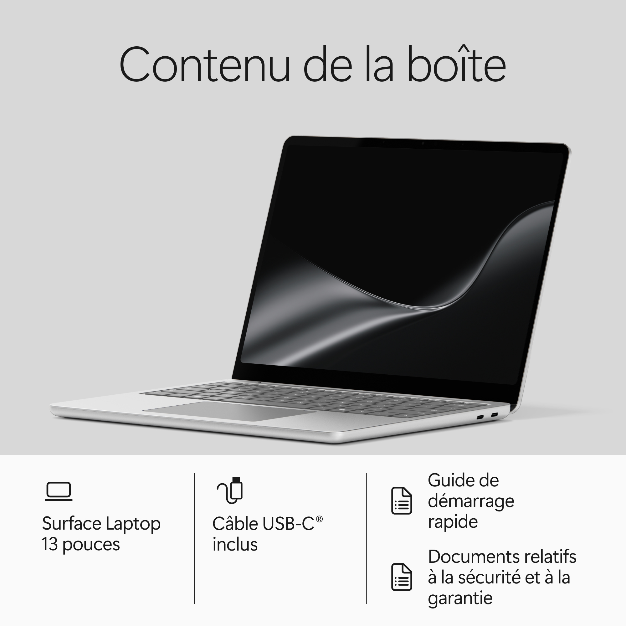 MICROSOFT Surface Laptop, 13" LCD, Snapdragon® X2 Plus (6 cœurs), 16Go RAM, 256Go UFS, Platine, Windows 11 Home, Dernier modèle (2e édition)