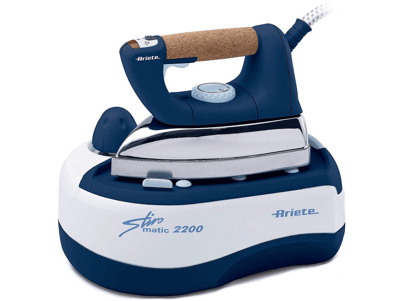 FERRO A CALDAIA ARIETE CON 2200 W, Potenza 2000 pompa 3 bar, Vapore continuo fino a 80 g/min, Piastra in - Alluminio