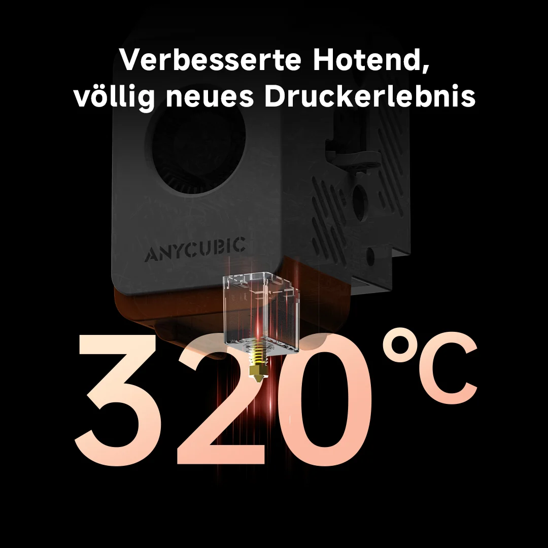 Anycubic 3D nyomtató hotend 320°C kiemeléssel.