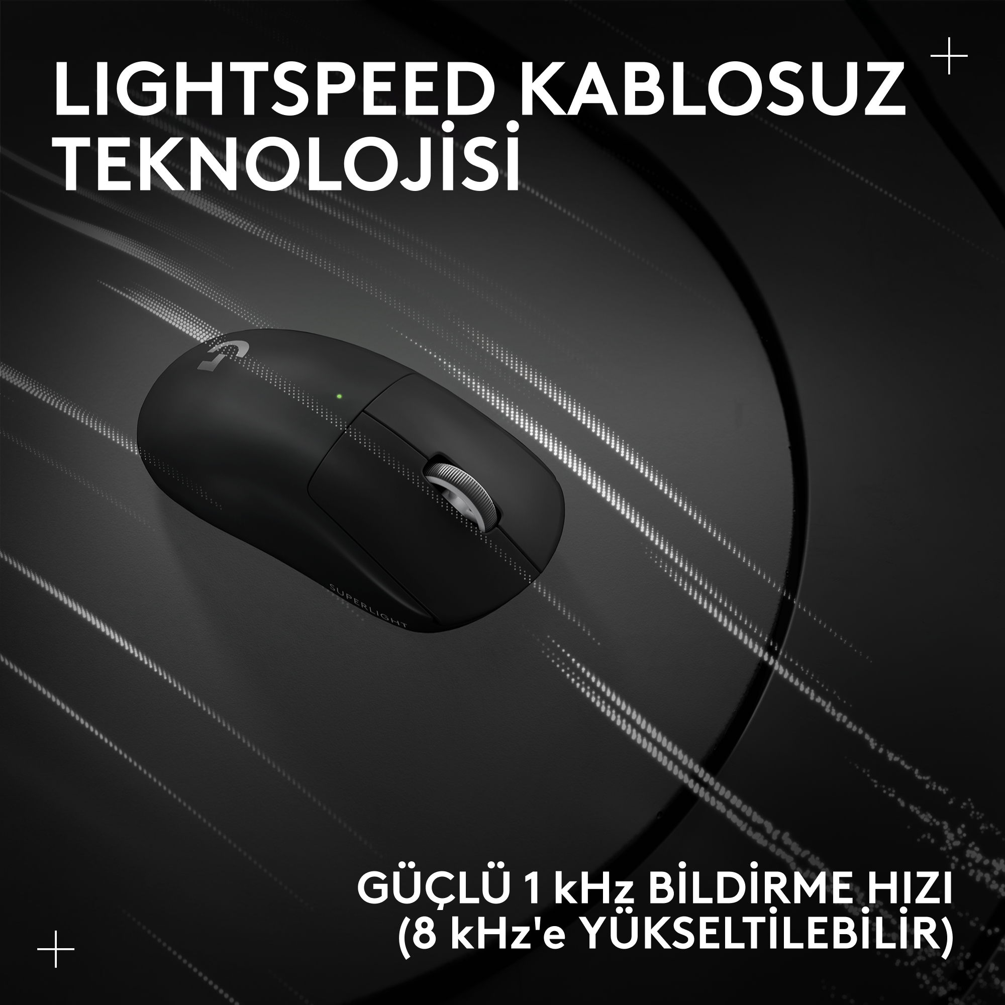 LOGITECH G Pro X Superlight 2c SE Lightspeed Kompakt Kablosuz Oyuncu Mouse Siyah