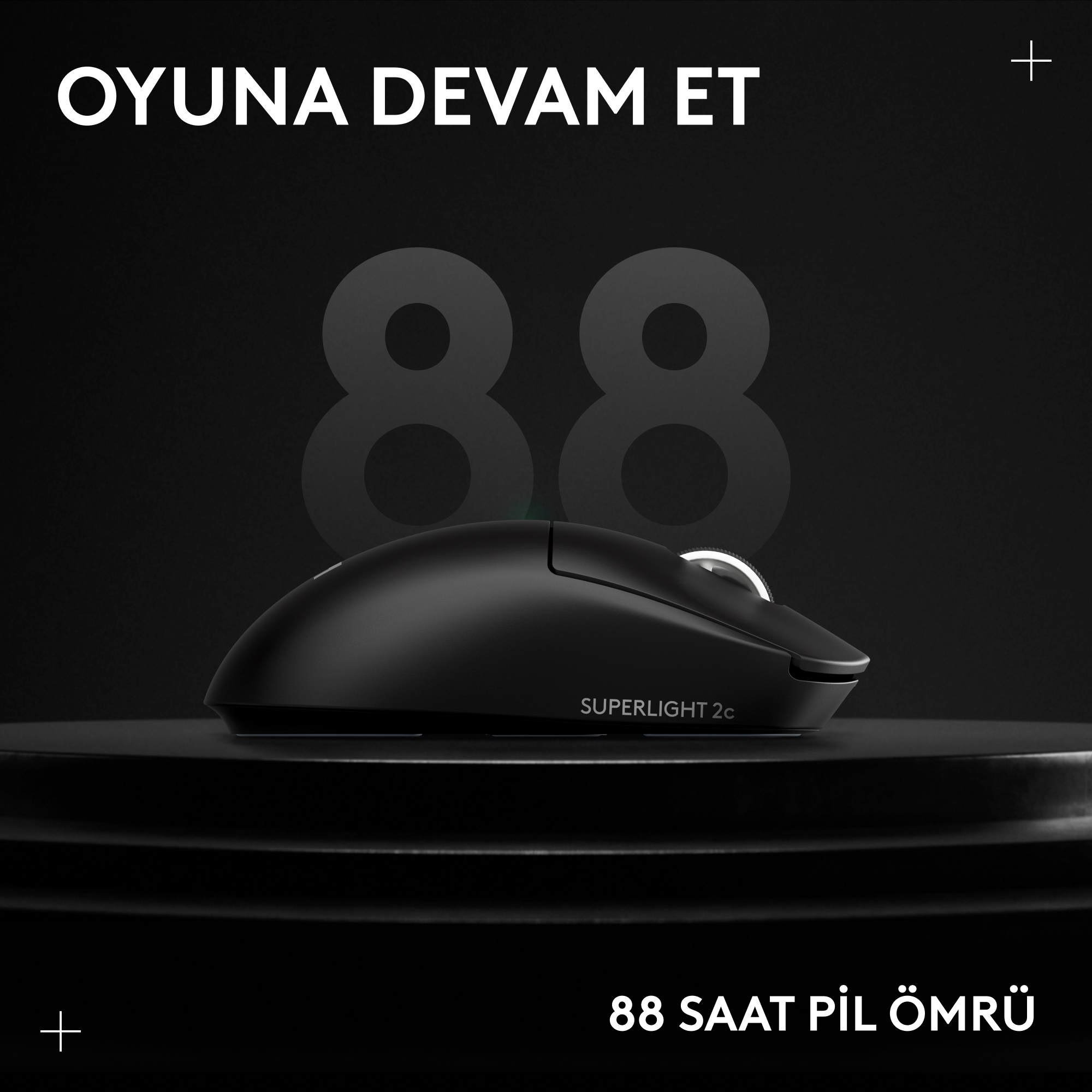 LOGITECH G Pro X Superlight 2c SE Lightspeed Kompakt Kablosuz Oyuncu Mouse Siyah