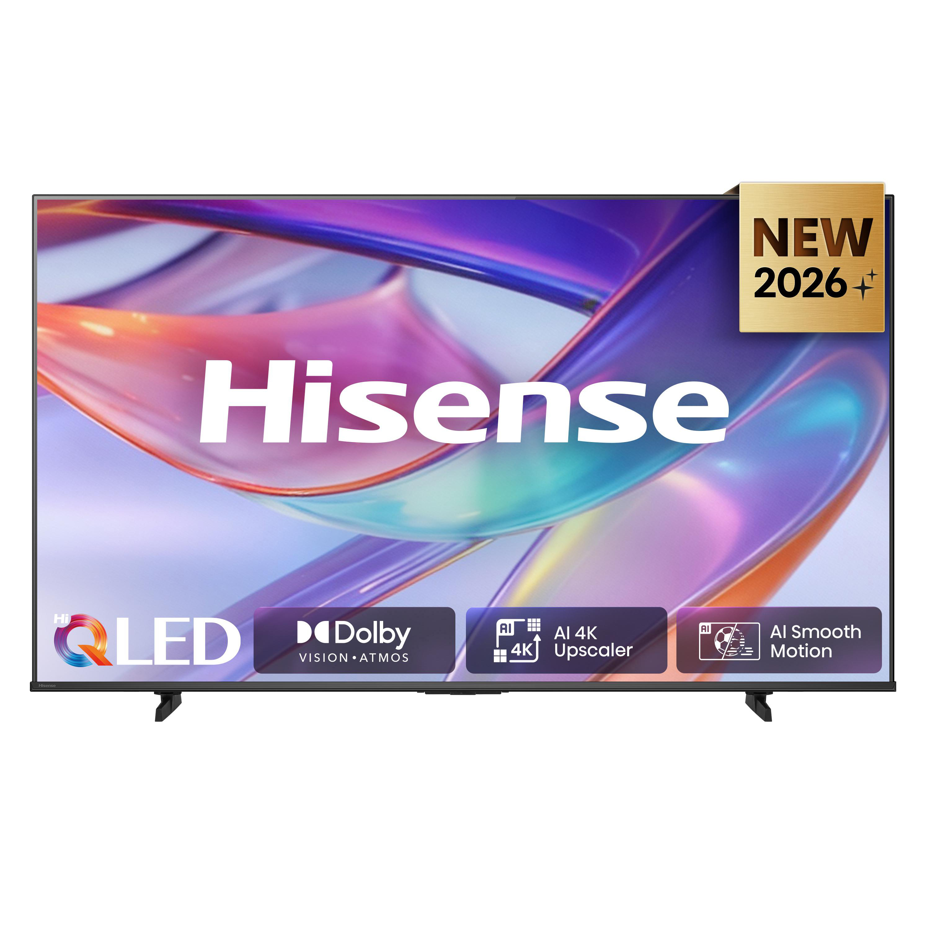 Hisense QLED-Fernseher mit Dolby Vision Atmos und neuen 2026-Funktionen.