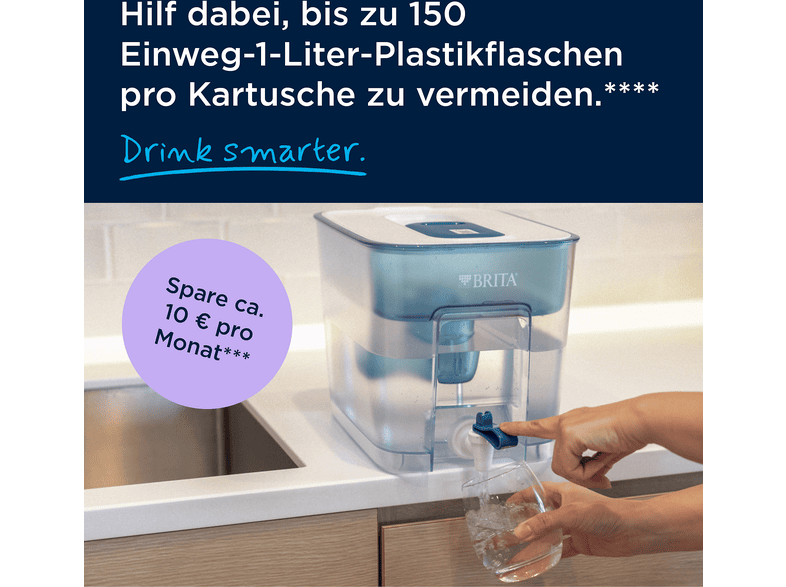 Brita 125356 Flow, Wasserfilter, 8.2 L, Weiß/Blau — Foto 4 von 5
