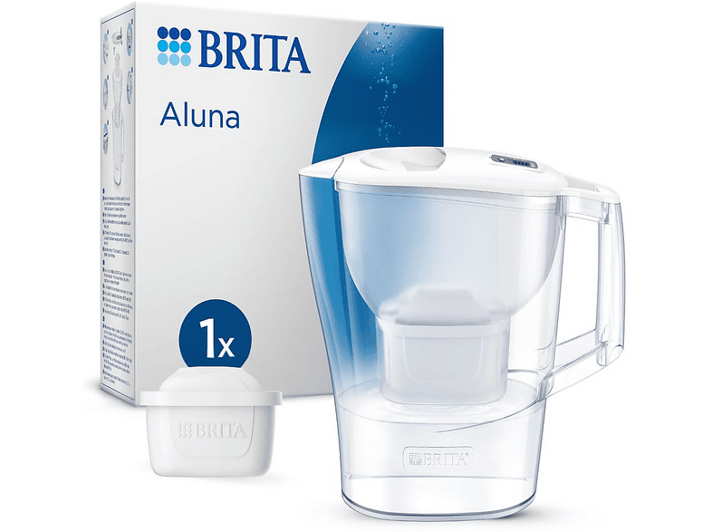 Brita 124595 Aluna + 1 Maxtra Pro, Wasserfilter, 2.4 L, Weiß