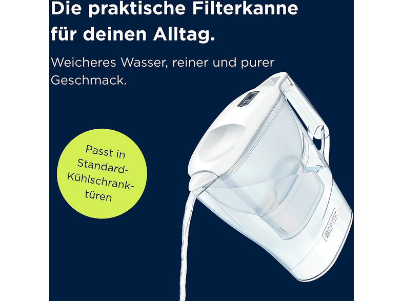 Brita 124595 Aluna + 1 Maxtra Pro, Wasserfilter, 2.4 L, Weiß — Foto 2 von 5
