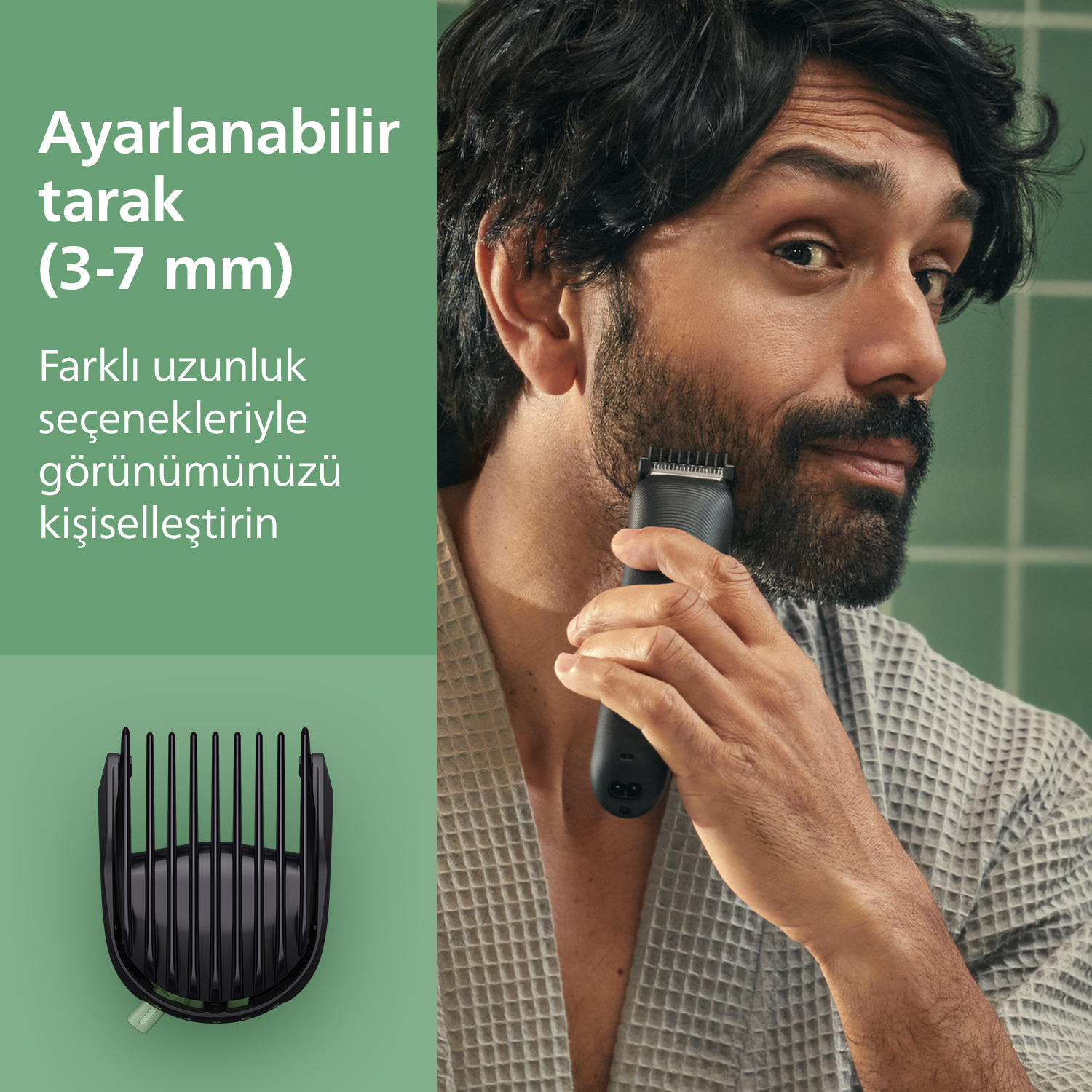 PHILIPS 3000 Serisi 7 in 1, Erkek Bakım Seti, Yüz&Saç Tıraş Makinesi, Cilt Dostu Bıçaklar, MG3930/15