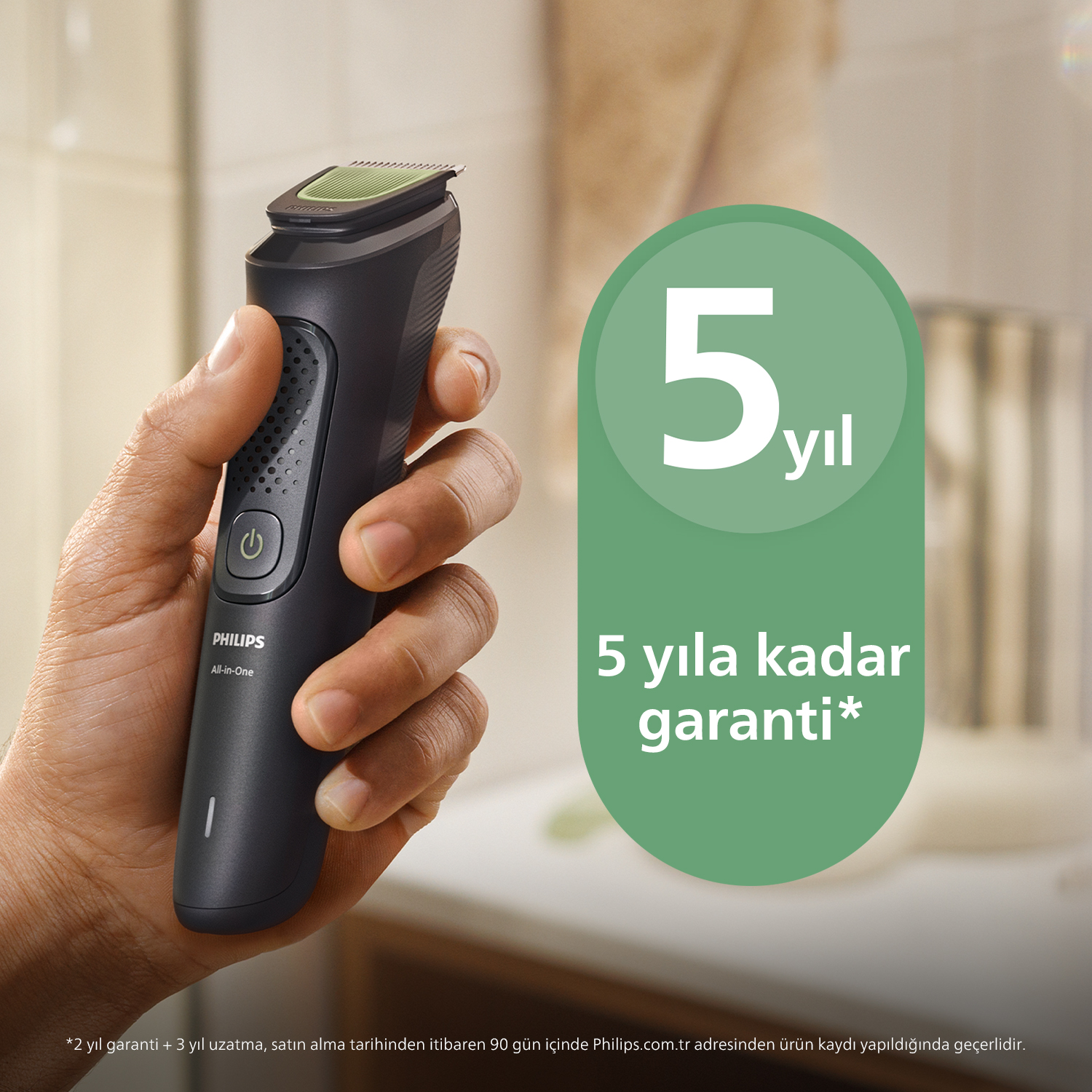 PHILIPS 3000 Serisi 7 in 1, Erkek Bakım Seti, Yüz&Saç Tıraş Makinesi, Cilt Dostu Bıçaklar, MG3930/15