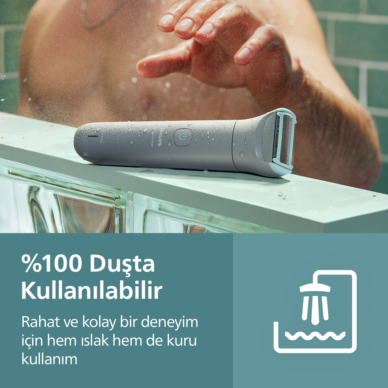 PHILIPS 3000 Serisi Vücut Tıraş Makinesi, 3'lü Cilt Koruma Sistemi, Islak&Kuru Kullanım, BG3480/15