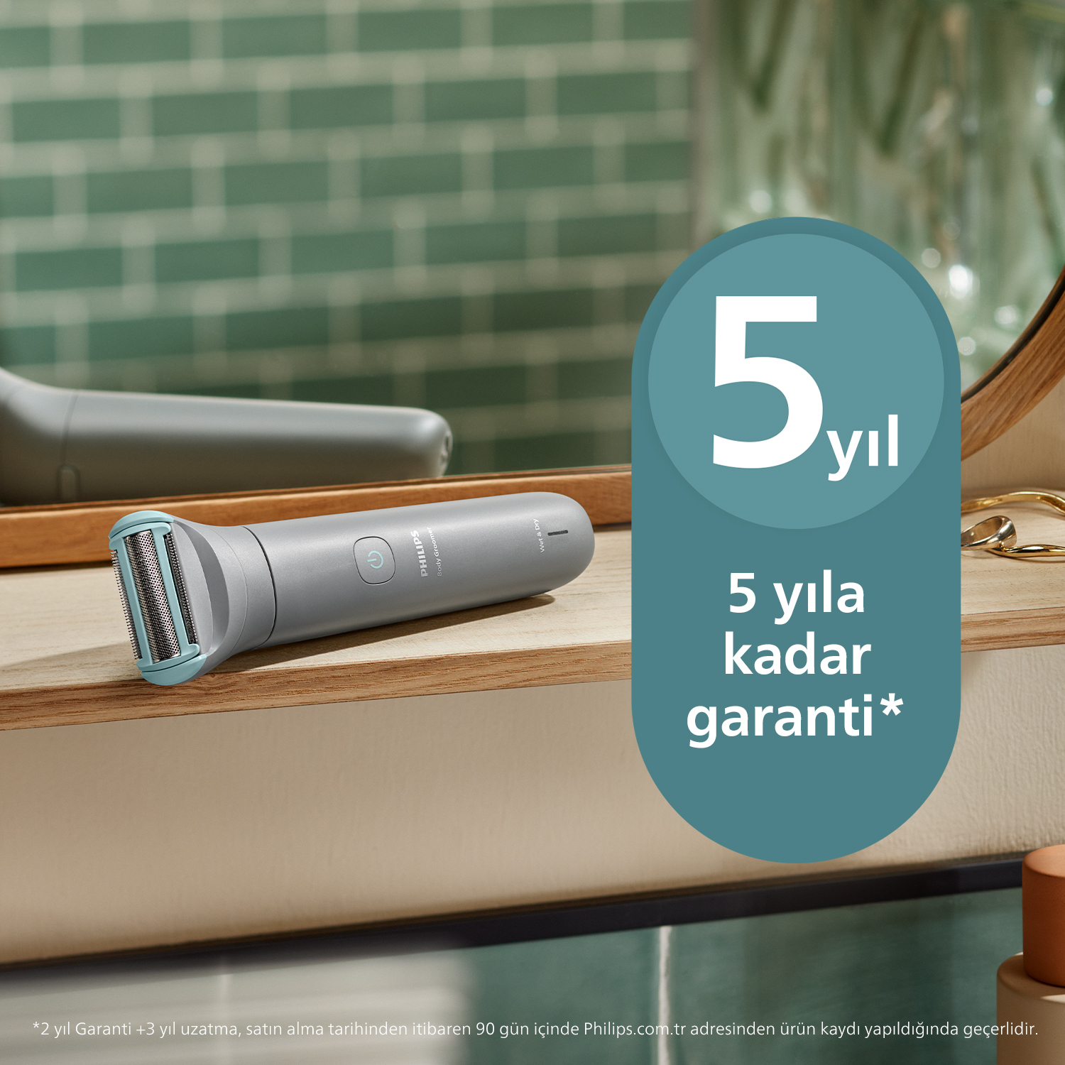 PHILIPS 3000 Serisi Vücut Tıraş Makinesi, 3'lü Cilt Koruma Sistemi, Islak&Kuru Kullanım, BG3480/15