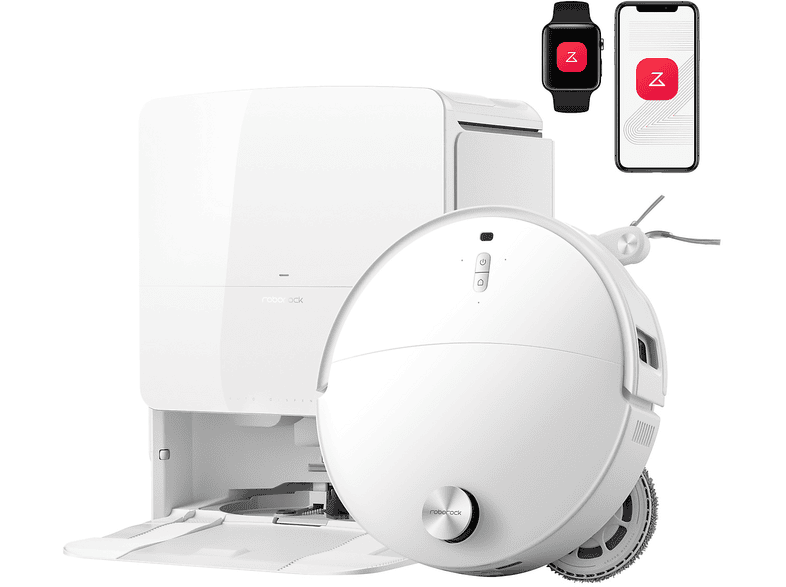ROBOT ASPIRAPOLVERE ROBOROCK QREVO EDGE 2 PRO W , Potenza 60 W, Lavapavimenti, Autonomia fino a 220 min, Sensore di superficie, Spazzola laterale, Base carica, Bianco