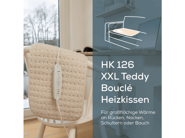 Beurer 201.37 XXL Teddy bouclé 30x60cm Heizkissen — Foto 4 von 5