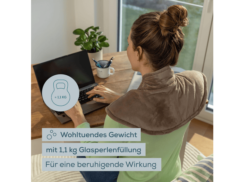 Beurer 201.13 HK 165 Huggy Smokey Taupe Schulterheizkissen — Foto 2 von 5